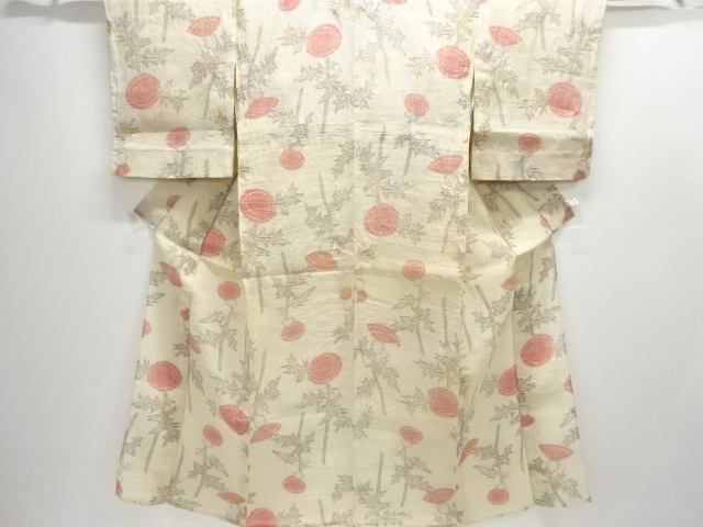 JAPANESE KIMONO / ANTIQUE KIMONO / OJIYA CHIJIMI / WOVEN THISTLE